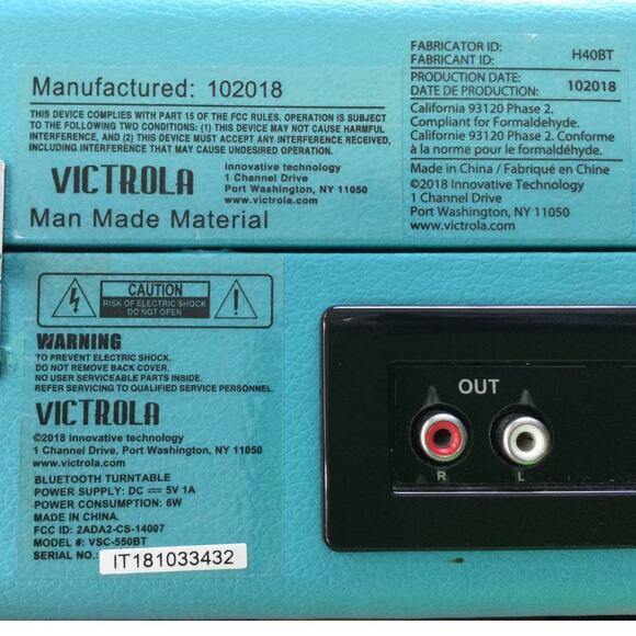 Victrola Journey Bluetooth Portable Record Player Turquoise - Picture 6 of 10